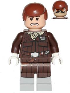 Lego, Minifigure,  Star Wars, Episode 4/5/6, Han Solo (Hoth, Snow Goggles and Tan Bandana), sw0466