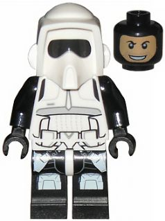 Lego, Minifigure, Star Wars, Episode 4/5/6, Imperial Scout Trooper, Printed Black Head and Legs, SW0505