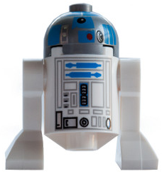 Lego, Minifigure, Star Wars, Astromech Droid, R2-D2, Flat Silver Head, SW0512