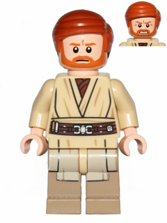 Lego, Minifigure, Star Wars, Obi-Wan Kenobi, Dark Tan Printed Legs, sw0535