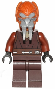 Lego, Minifigure, Star Wars, Plo Koon - Dark Brown Robe, Dark Tan Shirt, sw0538