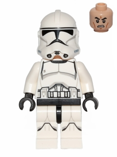 Lego, Minifigure, Star Wars, Clone Trooper (Phase 2) - Light Nougat Head, SW0541