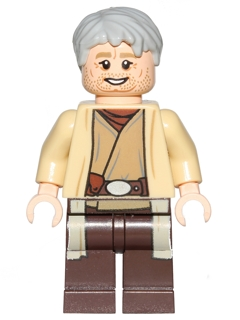 Lego, Minifigure, Star Wars, Owen Lars - Printed Legs, Tousled Hair, sw0559