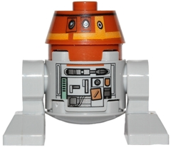 Lego, Minifigure, Star Wars, Astromech Droid, C1-10P (Chopper) - Light Bluish Gray Body, SW0565