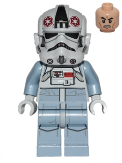 Lego, Minifigure, Star Wars, Episode 3/4/5, AT-AT Driver - Dark Red Imperial Logo, Grimacing, SW0581