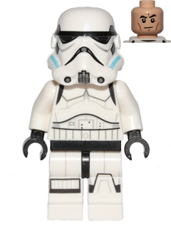 Lego, Minifigure, Star Wars, Rebels, Imperial Stormtrooper, Printed Legs, Dark Azure Helmet Vents, Frown, SW0617