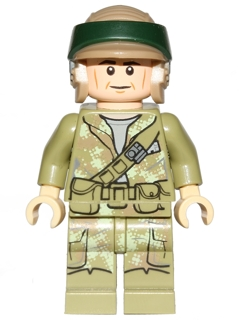 Lego, Minifigure, Star Wars, Endor Rebel Trooper 1 (Olive Green) sw0645