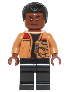 Lego, Minifigure, Star Wars, Finn - Medium Nougat Jacket, Black Legs, SW0676