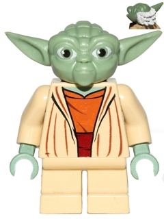 Lego, Minifigure, Star Wars, Clone Wars, Yoda, White Hair, SW0685