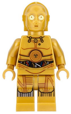 Lego, Minifigure, Star Wars, C-3PO, Colorful Wires, Printed Legs, SW0700