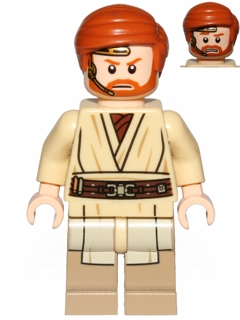 Lego, Minifigure, Star Wars, Episode 3, Obi-Wan Kenobi, Headset, SW0704