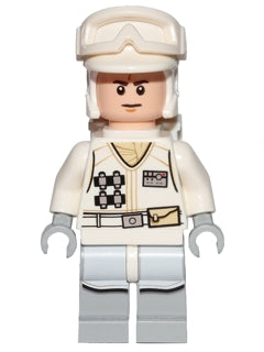 Lego, Minifigure, Star Wars, Hoth Rebel Trooper White Uniform (Frown), sw0708