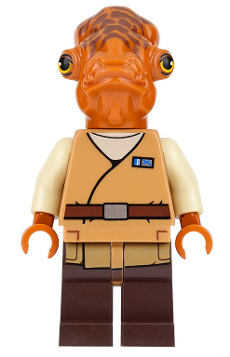 Lego, Minifigure, Star Wars, Star Wars Episode 7, Admiral Ackbar - Medium Nougat Robe, SW0719