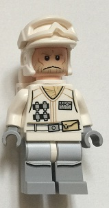 Lego, Minifigure, Star Wars, Star Wars Episode 3/4/5, Hoth Rebel Trooper White Uniform (Tan Beard, Backpack), sw0734