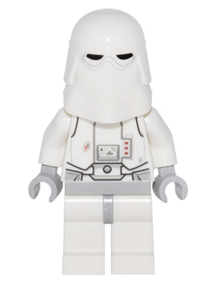 Lego, Minifigure, Star Wars, Snowtrooper, Light Bluish Gray Hips, Light Bluish Gray Hands - Backpack attached to Neck Bracket with Plate, Modified w/ Clip Ring, SW0764