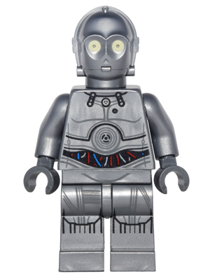 Lego, Minifigure, Star Wars, Silver Protocol Droid (U-3PO), sw0766