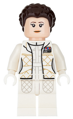 Lego, Minifigure, Star Wars, Princess Leia - Hoth Outfit, White Jacket, Smile / Breathing Mask, SW0878