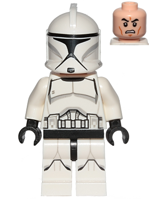 Lego, Minifigure, Star Wars, Star Wars Episode 2, Clone Trooper, Phase 1, Printed Legs, Scowl, SW0910