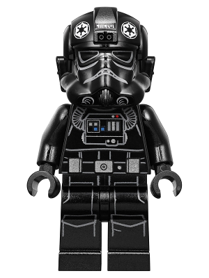 Lego, Minifigure, Star Wars, Imperial TIE Fighter Pilot - Light Nougat Head, Scowl, White Insignia on Helmet, sw0926