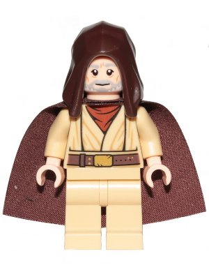 Lego, Minifigure, Star Wars, Obi-Wan Kenobi (Old, Standard Cape, Hood Basic), sw1046