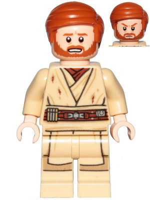 Lego, Minifigure, Star Wars, Episode 3, Obi-Wan Kenobi (Dirt Stains), sw1082