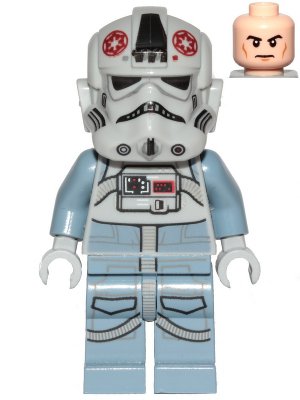Lego, Minifigure, Star Wars, AT-AT Driver - Dark Red Imperial Logo, Cheek Lines, Frown, SW1104
