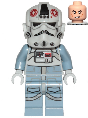 Lego, Minifigure, Star Wars, AT-AT Driver - Dark Red Imperial Logo, Cheek Lines, Smile, SW1105