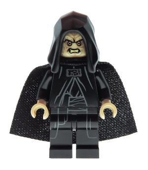 Lego, Minifigure, Star Wars, Emperor Palpatine - Hood Basic, Orange Eyes, SW1107
