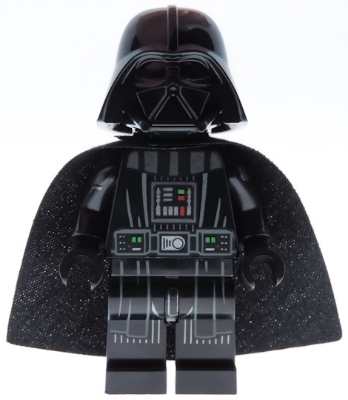 Lego, Minifigure, Star Wars, Darth Vader - Printed Arms, Traditional Starched Fabric Cape, sw1112