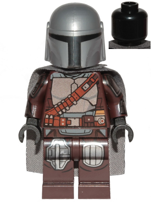 Lego, Minifigure, Star Wars, The Mandalorian / Din Djarin / 'Mando' - Silver Beskar Armor, Cape SW1135