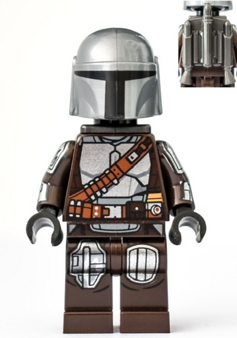 Lego, Minifigure, Star Wars, The Mandalorian / Din Djarin / 'Mando' - Silver Beskar Armor, Jet Pack, SW1166