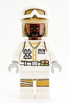 Lego, Minifigure, Star Wars, Rebels, Star Wars Episode 4/5/6, Hoth Rebel Trooper White Uniform, Dark Tan Helmet, Reddish Brown Head, SW1186