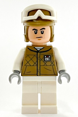 Lego, Minifigure, Star Wars, Rebels, Star Wars Episode 4/5/6, Hoth Rebel Trooper Dark Tan Uniform and Helmet, White Legs, SW1187