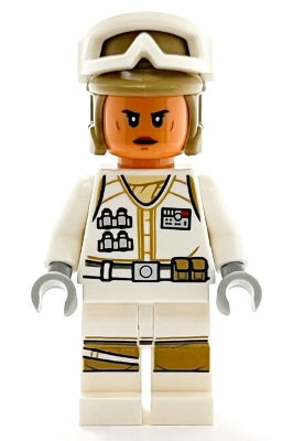 Lego, Minifigure, Star Wars, Rebels, Star Wars Episode 4/5/6, Hoth Rebel Trooper White Uniform, Dark Tan Helmet, Female, SW1188