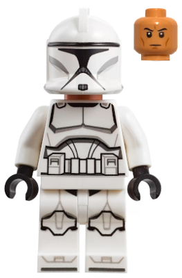 Lego, Minifigure, Star Wars, Clone Trooper (Phase 1) - Nougat Head, Printed Legs and Boots, SW1189