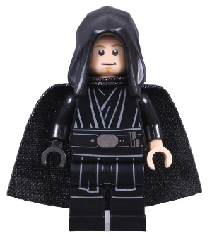 Lego, Minifigure, Star Wars, Luke Skywalker Jedi Master (Black Hood and Cape), SW1191