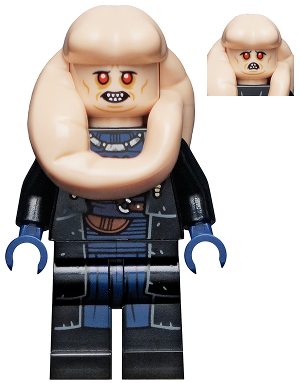 Lego, Minifigure, Star Wars, Bib Fortuna - Black Robe, Reddish Brown Straps, SW1193