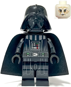 Lego, Minifigure, Star Wars, Darth Vader - Printed Arms, Traditional Starched Fabric Cape, White Head with Frown, SW1273