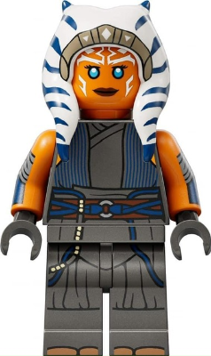 Lego, Minifigure, Star Wars, Ahsoka Tano (Adult) - Pearl Dark Gray Robe, Printed Arms SW1300
