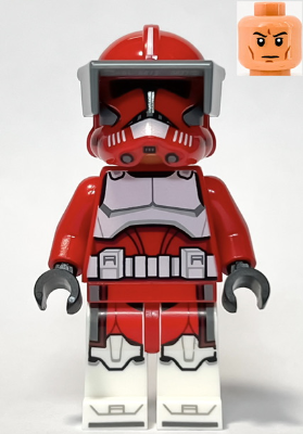 Lego, Minifigure, Star Wars, Clone Trooper Commander Fox, Coruscant Guard (Phase 2) - Dark Bluish Gray Visor, Printed Legs, SW1304