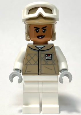 Lego, Minifigure,  Star Wars, Episode 4/5/6, Kori Zaran, Hoth Rebel Trooper Dark Tan Uniform and Helmet, White Legs, Female, sw1313