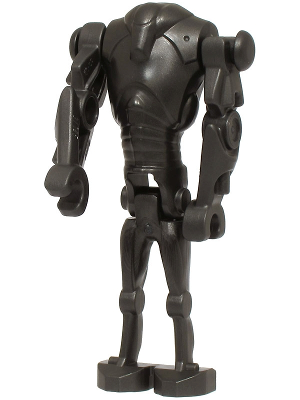 Lego, Minifigure, Star Wars, Super Battle Droid - Pearl Dark Gray, Narrow Head, Chest Light Indent, SW1321