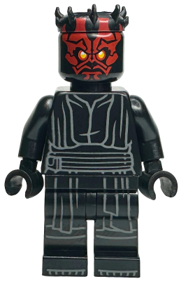Lego, Minifigure, Star Wars, Episode 1, Darth Maul - Horns, Printed Legs, Closed Mouth, SW1333