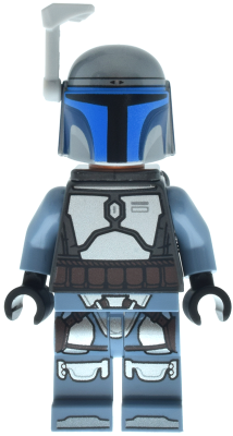 Lego, Minifigure, Star Wars, Jango Fett - Nougat Head, Plain Arms, Helmet with Black Detail Lines on Right Side, sw1433