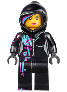 Lego, Minifigure, The Lego Movie, Lucy Wyldstyle - Closed Mouth, Hood Up, TLM017