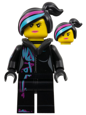 Lego, Minifigure, The Lego Movie, Lucy Wyldstyle - Closed Mouth, Hood Down, TLM064