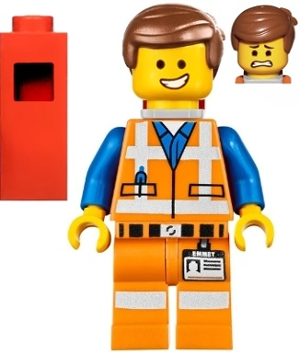 Lego, Minifigure, The Lego Movie, Emmet, Wide Smile, Piece of Resistance TLM059