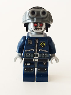Lego, Minifigure, The Lego Movie, Robo SWAT - Aviator Cap with Goggles, Neck Bracket, TLM070