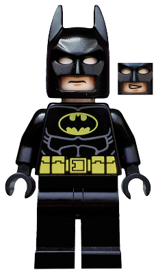 Lego, Minifigure, The Lego Movie, Batman - Black Suit with Yellow Belt and Crest (Type 2 Cowl, no Cape), TLM082