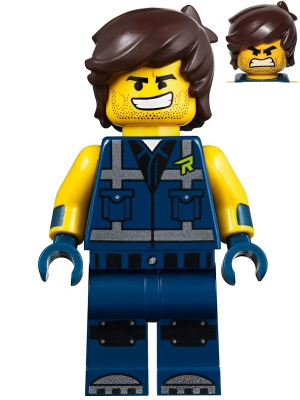 Lego, Minifigure, The Lego Movie, Rex Dangervest - Smile, Teeth / Angry, TLM112